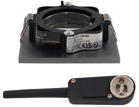 6 darabos modern süllyesztett spotlámpa készlet, fegyverszürke, GU10, 50mm, kerek, dönthető - Qure