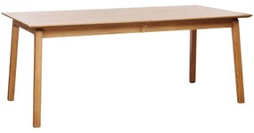 Bővíthető étkezőasztal tölgyfa dekoros asztallappal 95x190 cm Bari – Unique Furniture
