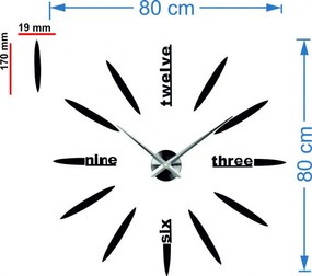 Öntapadós falióra - 3D DIY SIX