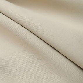 vidaXL 2 db bézs sötétítőfüggöny kampókkal 140 x 245 cm