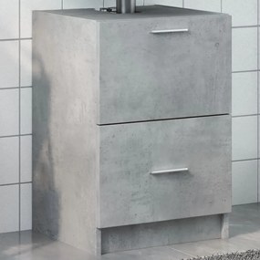 Betonszürke szerelt fa mosdószekrény 40 x 37 x 59 cm