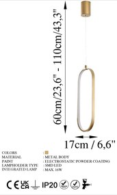 Aranyszínű LED függőlámpa Can – Opviq lights