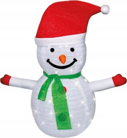 Solight Led hóember 70cm, 40 Led, meleg fehér, IP44, időzítő, kültéri