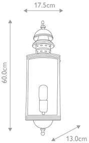 Elstead DOWNING-STREET-V - Kültéri lámpa DOWNING STREET 1xE27/60W/230V IP44