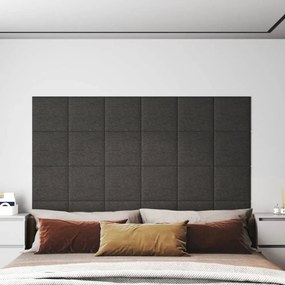 12 db sötétszürke szövet fali panel 30 x 30 cm 1,08 m²