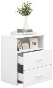2 db fehér éjjeliszekrény 50 x 32 x 60 cm