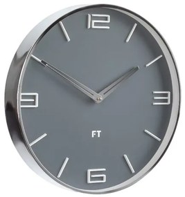 Future Time FT3010GY Flat Grey Dizájner falióra, átmérő: 30 cm