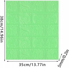 ĂntapadĂłs tapĂ©ta konyha fĂŒrdĆszoba 3D zöld tĂ©gla