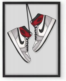 Nike Jordan 1 High Grey Streetwear keretes poszter 30x40 Ajåndék ötlet