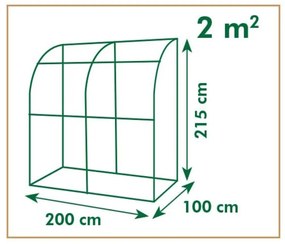 Nature fóliaalagutas melegház 200 x 100 x 215 cm