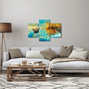 Kép - Tó csónakokkal (90x60 cm)