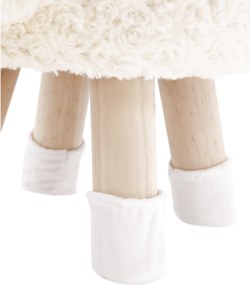 Zsámoly bárány alakban, Velvet szövet fehér/rózsaszín/természetes, LOLA