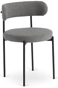 Étkezőszék TULSA szürke bouclé kárpittal (baraner)