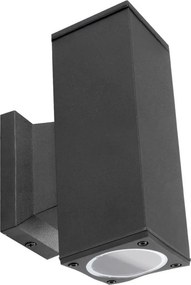 Aigostar - Kültéri fali lámpatest 2xGU10/230V IP65 fekete szögletes