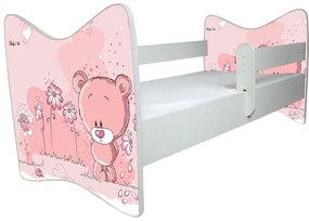 BabyBoo Gyermekágy LUX Teddi maci Félelmetes rózsaszín 140x70 cm 140x70