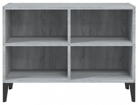 szürke sonoma színű TV-szekrény fémlábakkal 69,5 x 30 x 50 cm
