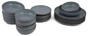 Pearl 24 db-os sötétkék porcelán étkészlet - Kütahya Porselen