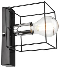 Fali lámpa MIKA 1xE27/60W/230V fekete/króm