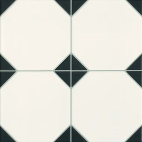 Padló Realonda Octagon black 33x33 cm matt OCTAGONBK