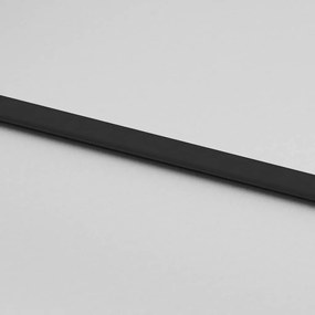 fekete edzett üveg tolóajtó fémszerelék szettel 76x205 cm
