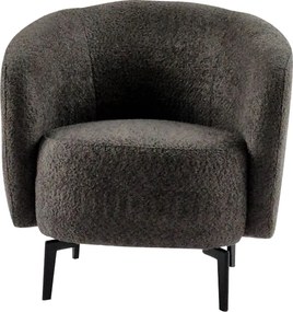 Fotel, szürkésbarna Taupe/fekete, PRESO