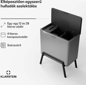 Klarstein Yuma, szemetes, 40 l, komposztálóval, lábakkal, szagszűrővel
