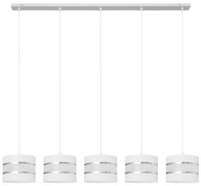 Csillár zsinóron HELEN 5xE27/15W/230V fehér