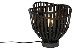 Keleti asztali lámpa fekete bambusz - Pua