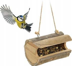 Etető Kis Vadmadarak Számára – Fából Készült, Felakasztható