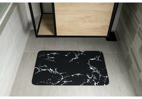 AQUALINE PCD011 fürdőszoba szőnyeg 50 x 80 cm,fekete/márvány