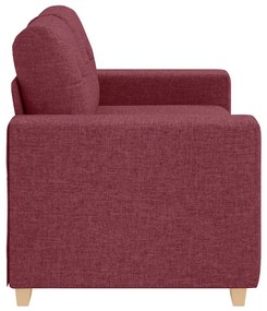 borvörös szövet loveseat kanapé 120 cm