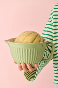Zöld kerámia tésztás tál MYNTE WASABI
