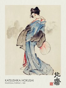 Reprodukció Traditional Geisha Portrait (1830), Katsushika Hokusai