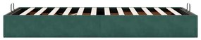 Ottomán ágykeret matrac nélkül Sötétzöld 90x190 cm Velvet