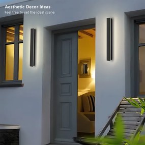 Brilagi - LED kültéri fali lámpatest LINEAR LED/12W/230V 3000K IP65 fekete