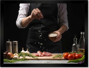 Poszterek keretben 40x30 Séf só serpenyő