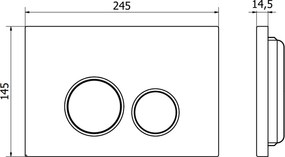 Mexen FENIX 05 - GOMB Mexen MODULHOZ, FEHÉR / KRÓM - 600500