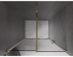 Mexen Velar, tolózuhanyajtó nyitáshoz 120 cm, 8mm szürke üveg, arany fényes, 871-120-000-41-50