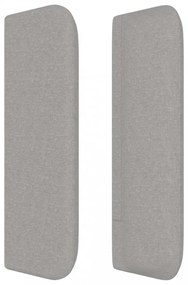 világosszürke szövet fejtámla szárnyakkal 83x16x78/88 cm