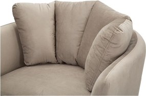 Szürkésbarna bársony fotel Kiev – Mauro Ferretti