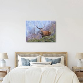 Üveg kép - Szarvasok a tájban (70x50 cm)