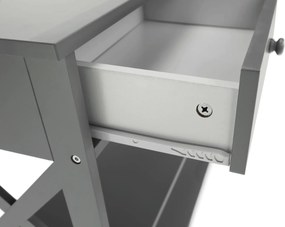 Konzolasztal, szürke, LOMIR