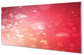 Üvegképek Piros szív háttér 100x50 cm