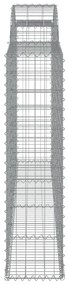 7 db íves horganyzott vas gabion kosár 300x30x120/140 cm