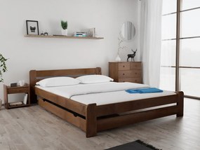 Laura ágy 160x200 cm, tölgyfa Ágyrács: Lamellás ágyrács, Matrac: Deluxe 10 cm matrac