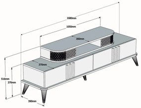 TV szekrény Eylul - Oak