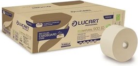 Toalettpapír, 2 rétegű, nagytekercses, Identity Autocut adagolóhoz, LUCART EcoNatural 900 ID, havanna barna (UBC119)
