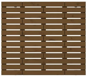 mézbarna tömör fenyőfa fali fejtámla 106 x 3 x 91,5 cm