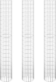 vidaXL 3 db kör alakú horganyzott acél gabion magaságyás Ø30 x 200 cm