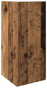 antik fa színű kisasztal polccal 25,5 x 27 x 60 cm